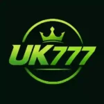 UK777 green gradient logo with crown symbol on dark background representing premium online betting and casino gaming brand.